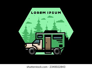 Illustration design of a big overland car badge