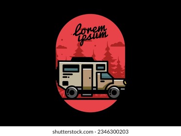Illustration design of a big overland car badge