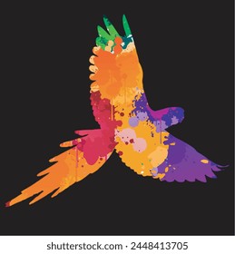 illustration design of a bird in flight