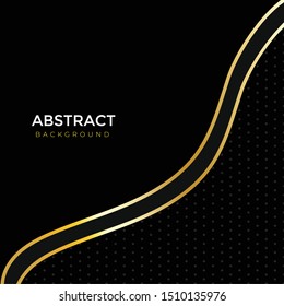 Illustration Design Black background with golden Color. Holiday Decorative element for the card, invitation