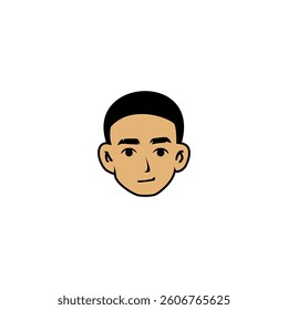 Illustration design of a boy's face.