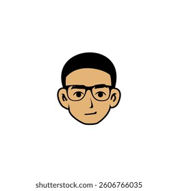 Illustration design of a boy's face.