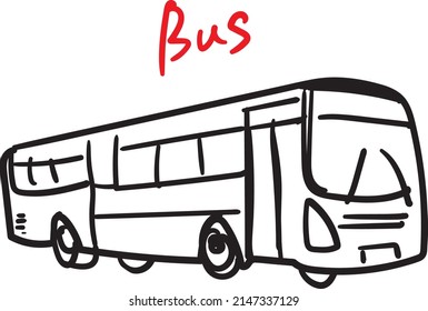 Illustration Design for Bus Large Transportation