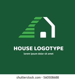 Illustration design of business logotype abstract building simple sign. Logo design abstract house vector template