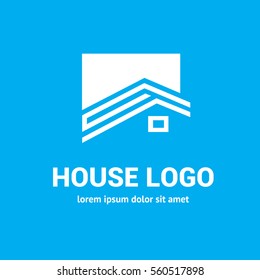 Illustration design of business logotype abstract building simple sign. Logo design abstract house vector template