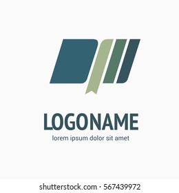 Illustration design of business logotype abstract education simple sign. Logo design abstract book vector template