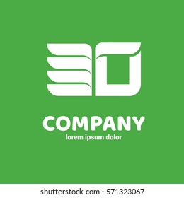 Illustration design of business logotype abstract education simple sign. Logo design abstract book vector template