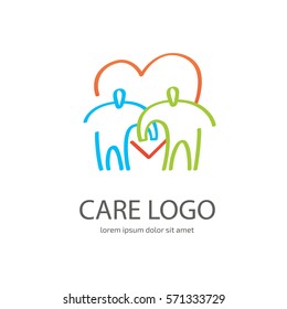 Illustration design of business logotype abstract teamwork simple sign. Human character Logo design vector template. Happy People logo.