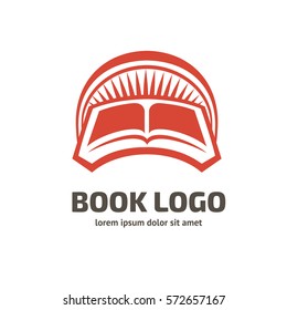 Illustration design of business logotype abstract education simple sign. Logo design abstract book vector template