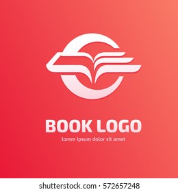 Illustration design of business logotype abstract education simple sign. Logo design abstract book vector template