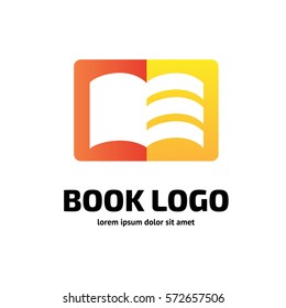 Illustration design of business logotype abstract education simple sign. Logo design abstract book vector template