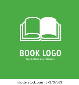Illustration design of business logotype abstract education simple sign. Logo design abstract book vector template. Ebook icon