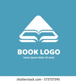 Illustration design of business logotype abstract education simple sign. Logo design abstract book vector template. Ebook icon