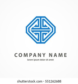 Illustration design of business logotype progress arrow flat simple sign