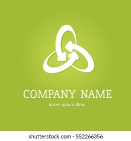 Illustration design of business logotype progress arrow flat simple sign. Logo abstract design arrow vector template