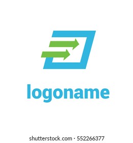 Illustration design of business logotype progress arrow flat simple sign. Logo abstract design arrow vector template