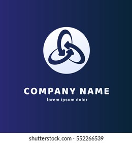 Illustration design of business logotype progress arrow flat simple sign. Logo abstract design arrow vector template
