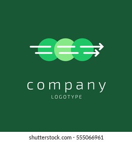 Illustration design of business logotype progress arrow flat simple sign. Logo abstract design arrow vector template
