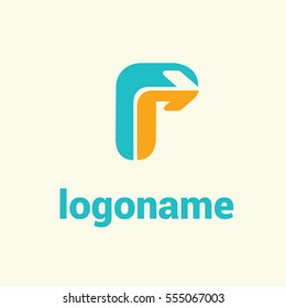 Illustration design of business logotype progress arrow flat simple sign. Logo abstract design arrow vector template