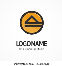 Illustration design of business logotype progress arrow flat simple sign. Logo abstract design arrow vector template