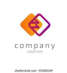Illustration design of business logotype progress arrow flat simple sign. Logo abstract design arrow vector template