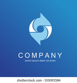 Illustration design of business logotype progress arrow flat simple sign. Logo abstract design arrow vector template
