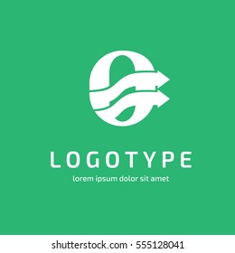Illustration design of business logotype progress arrow flat simple sign. Logo abstract design arrow vector template