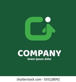 Illustration design of business logotype progress arrow flat simple sign. Logo abstract design arrow vector template