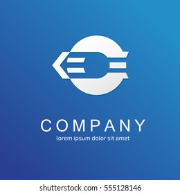 Illustration design of business logotype progress arrow flat simple sign. Logo abstract design arrow vector template