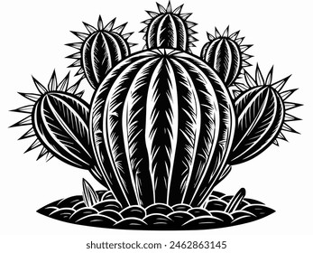 Illustration design of cactus plant 