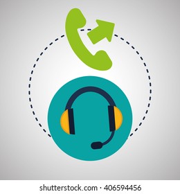 Illustration design of call center, editable vector