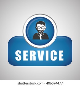 Illustration design of call center, editable vector