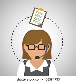 Illustration design of call center, editable vector