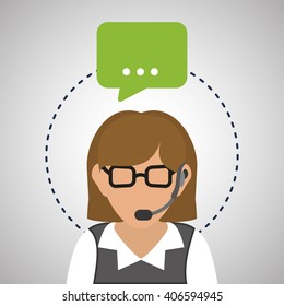 Illustration design of call center, editable vector