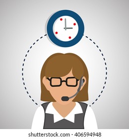 Illustration design of call center, editable vector