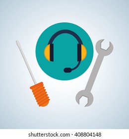 Illustration design of call center, editable vector