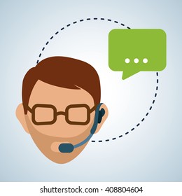 Illustration design of call center, editable vector