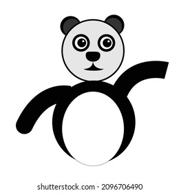 illustration design of cartoons characters a panda and bear with some various concept design