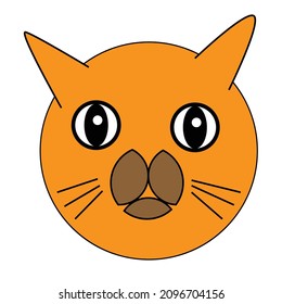 illustration design of a cat icon with some various concept design 