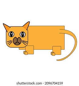 illustration design of a cat icon with some various concept design 