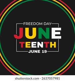 Illustration Design to Celebrate Juneteenth Freedom Day June 19.