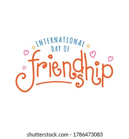 illustration Design for celebrating Friendship Day, International Day of Friendship vector  