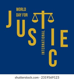 illustration design for celebrating world day for international justice