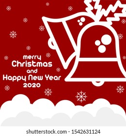 Illustration of design for Christmas and New Year, with the theme Christmas Bells, Christmas decorations, Christmas bells, church bells - vector