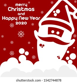 Illustration of design for Christmas and New Year, with the theme of Santa Claus, Christmas decorations, Santa Claus - vector