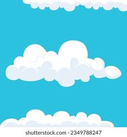 illustration design of a collection of clouds with various shapes