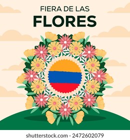 illustration design for colombian fiera de las flores