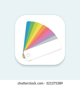 Illustration of Design Color Guide Fan Flat Vector Mobile OS Application Icon for your Mobile Device