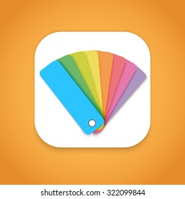 Illustration of Design Color Palette Flat Vector Mobile OS Application Icon for your Mobile Device