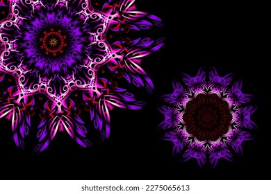 Illustration design of colorful gradation caleidoscope circle sphere covid 19 corona virus